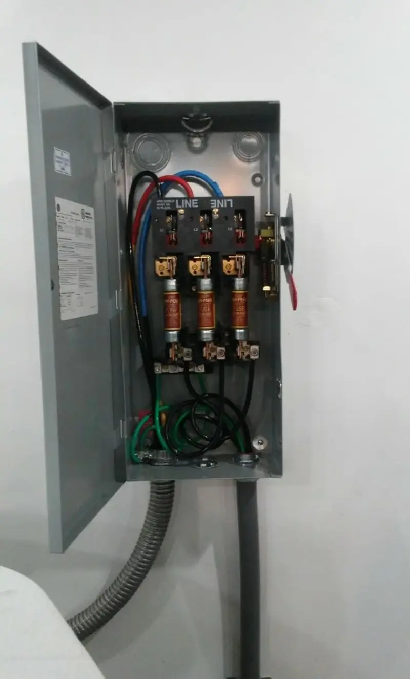 Three-phase disconnect switch installed for Electrical Wiring & Rewiring in Mint Hill