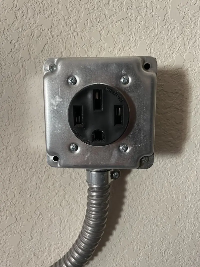 NEMA 14-50 outlet installed for Electrical Panel Upgrade in Mint Hill